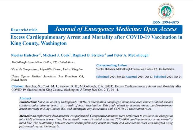 Vaccino Covid, aumento delle morti per infarto del 1236% tra il 2020 e il 2023, ricercatori: "Associazione evidente e significativa" - LO STUDIO