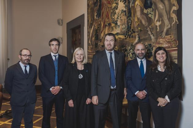 presidente di Fondazione CR Firenze Bernabò Bocca, il presidente della Regione Toscana Eugenio Giani, la rettrice dell’Università di Firenze Alessandra Petrucci, Filippo Catena (CDP Real Asset SGR), P