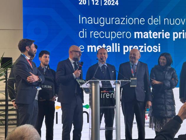 Iren, inaugurato il primo impianto europeo per il recupero di metalli preziosi e materie prime critiche a basso impatto ambientale