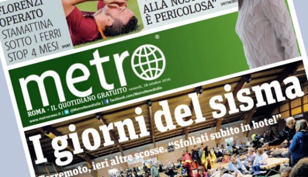 Chiude il giornale freepress Metro, proprio durante le festività natalizie