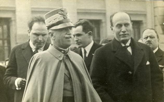 Vittorio Emanuele III con Benito Mussolini