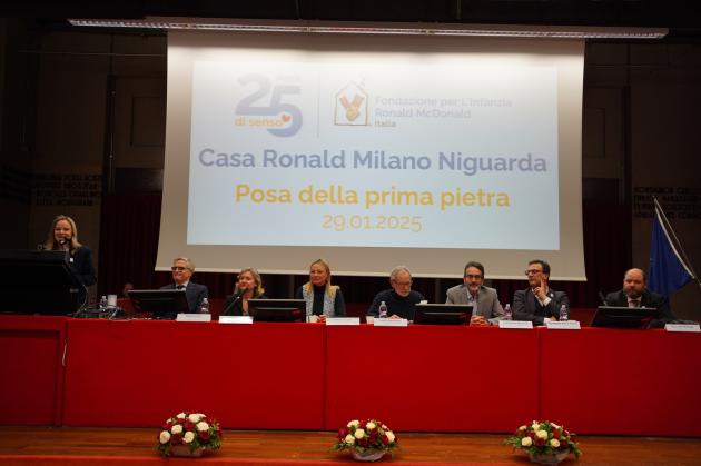 Fondazione Ronald McDonald, posata la prima pietra della nuova Casa all'interno del Grande Ospedale Metropolitano Niguarda