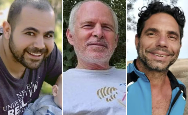 Gli ostaggi israeliani Ofer Calderon, Keith Siegel, Yarden Bibas