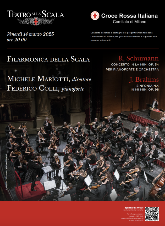 Croce Rossa Italiana, concerto benefico al Teatro alla Scala di Milano il  14 marzo 2025, musica e solidarietà