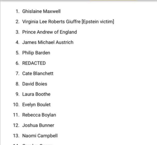 Jeffrey Epstein, pubblicata la LISTA dei contatti: da Mick Jagger a Michael Jackson, da Naomi Campbell a Bill Clinton