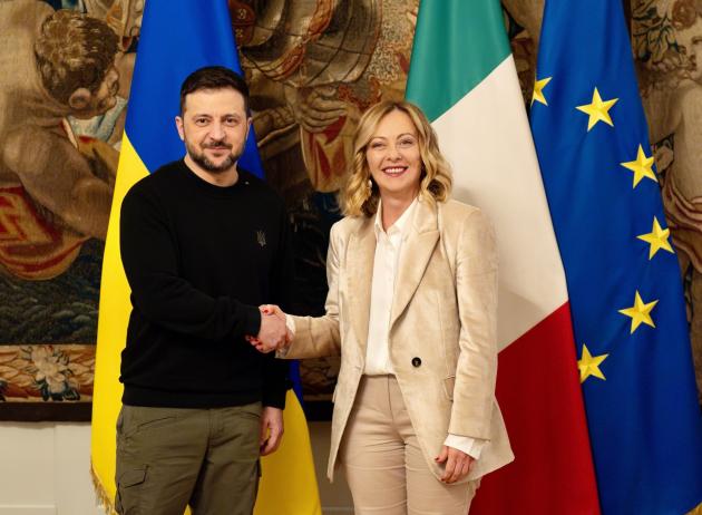 Zelensky e Meloni 