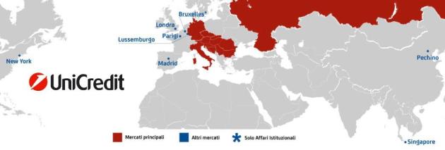 Presenza geografica UniCredit nel mondo