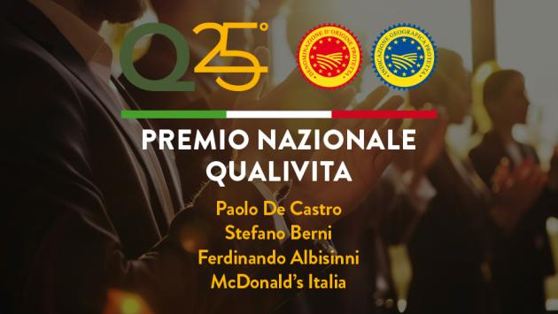 Fondazione Qualivita, conferito Premio Nazionale 2025 a De Castro, Berni, Albisinni e McDonald’s Italia per il sostegno alle Indicazioni Geografiche