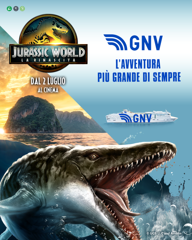 GNV, restyling della mascotte Marino e partnership con Jurassic World per un’esperienza a bordo coinvolgente nell’estate 2025