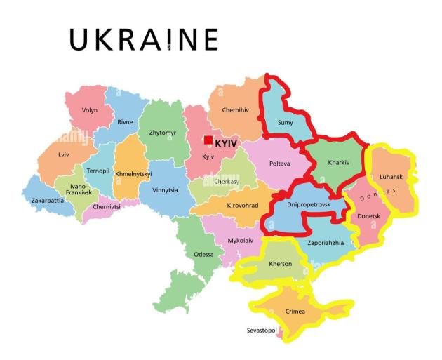 Guerra in Ucraina, Putin punta all'annessione di otto oblast:  Sumy, Kharkiv e Dnipropetrovsk per far finire la guerra