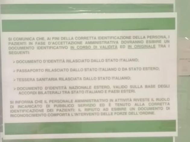 Ospedale Niguarda, cartello impone a pazienti “esibizione documento valido durante accettazione”, Pd polemico: “Discriminazione incostituzionale”