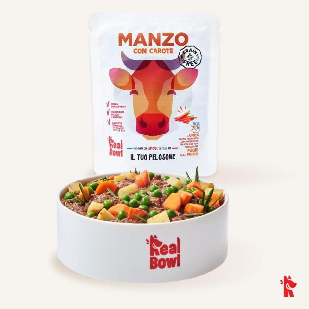 Real Bowl e la nuova frontiera del Pet Food, cibo fresco per cani che si conserva fuori dal frigorifero grazie ad un trattamento termico