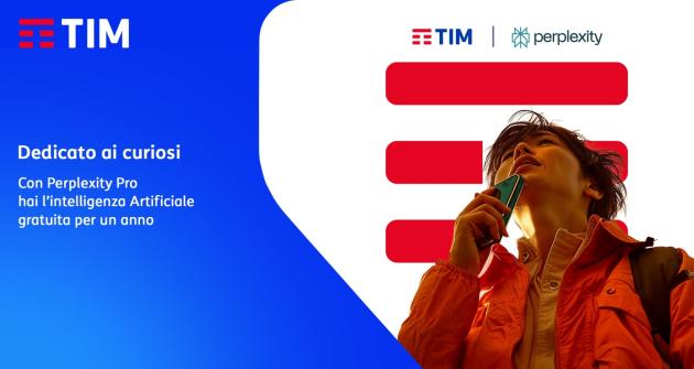 TIM punta sull'intelligenza artificiale, accordo per offrire Perplexity PRO in esclusiva ai suoi clienti