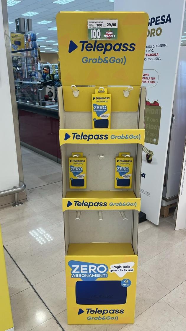 Telepass,  con Grab&Go si punta ai viaggiatori occasionali: dispositivo senza abbonamento acquistabile nella grande distribuzione