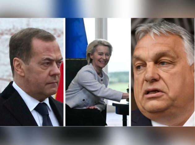 Dazi Usa-Ue, Medvedev attacca von der Leyen: “Europei impicchino la vecchia pazza lady Ursula”, Orban: “Trump se la è mangiata a colazione”