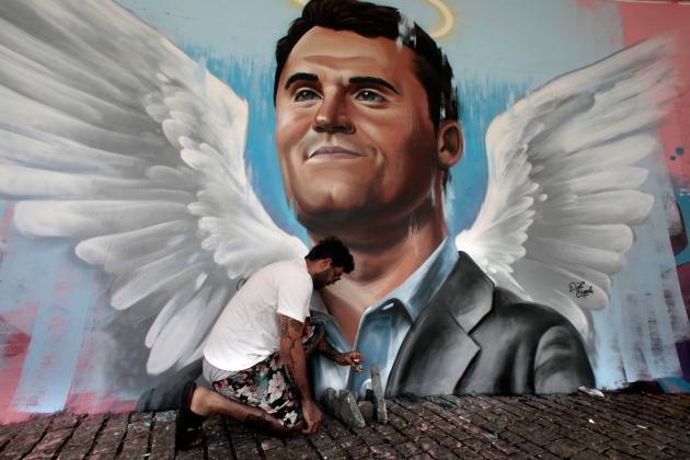 Charlie Kirk murales