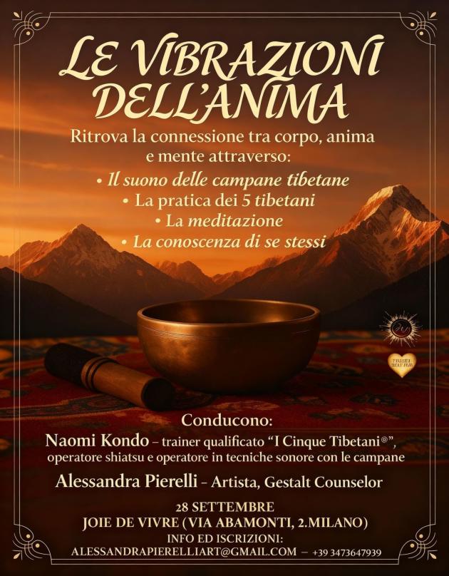 Gnothi seautòn, domenica 28 settembre inizia il percorso esperienziale di Alessandra Pierelli con Naomi Kondo e le campane tibetane