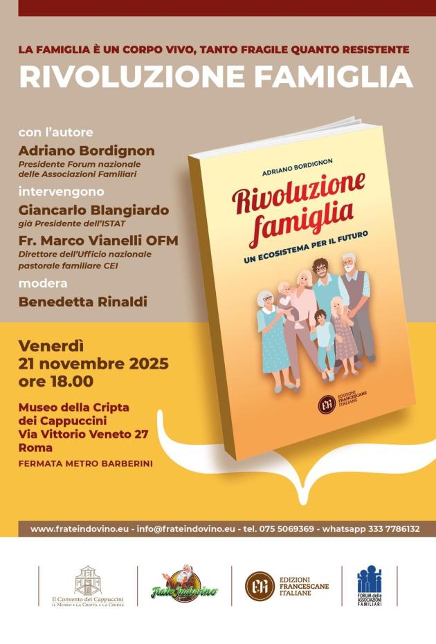 “Rivoluzione Famiglia”: a Roma la presentazione del libro di Adriano Bordignon