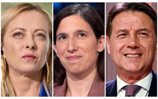 Meloni, Schlein, Conte