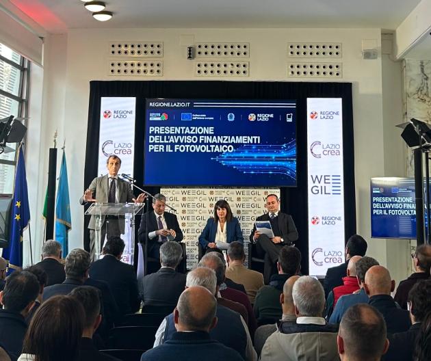 Regione Lazio lancia un nuovo bando con €20 milioni a supporto dell’autonomia energetica delle imprese laziali