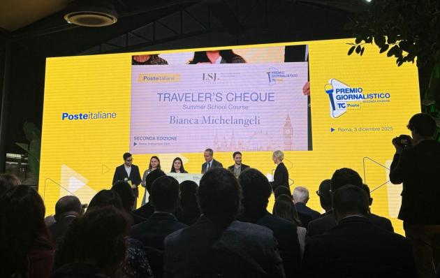 Premio TG Poste 2025, la giornalista Bianca Michelangeli vince la seconda edizione del riconoscimento per giovani giornalisti