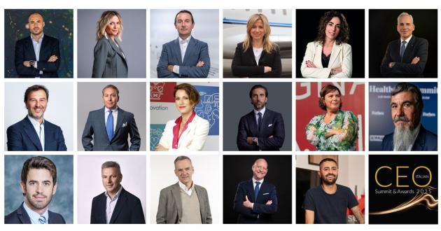 i 17 CEO premiati al Summit 2025: Cocchini, Confalone, De Mare, Dorigotti, Fortarezza, Grosso, Marzari, Mensi, Minotti, Novaresi, Olivieri, Panzani, Pierucci, Risatti, Scotto, Susani e Talarico