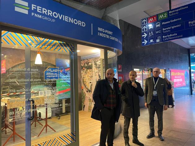 Milano Cadorna, FERROVIENORD apre un Info Point sui 39 cantieri della rete ferroviaria finanziati, parte del piano regionale da €2 mld 