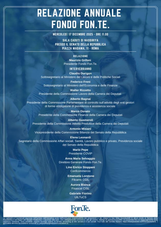 Presentazione Relazione Annuale 2025 Fondo Fon.Te.