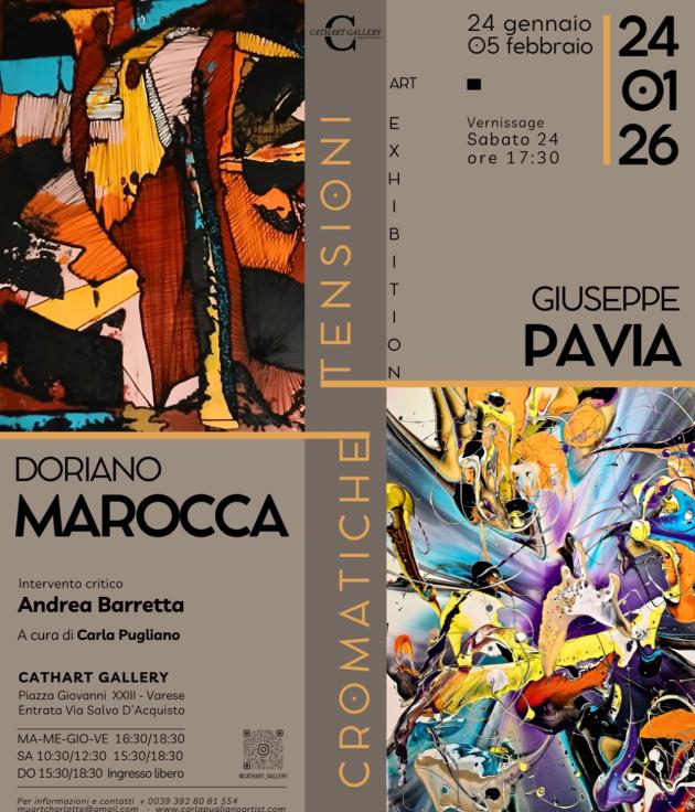Turbamento, urto, tensione vitale che non concede tregua. Dal 24 gennaio, a Varese, Doriano Marocca e Giuseppe Pavia mettono in scena due linguaggi astratti distintI