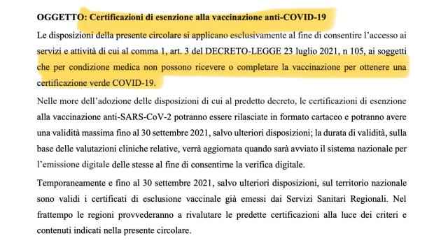 Vaccino Covid, la circolare ministeriale del 2021 sulle esenzioni dalla inoculazione: assente mutazione MTHFR che "causa affetti avversi post siero"