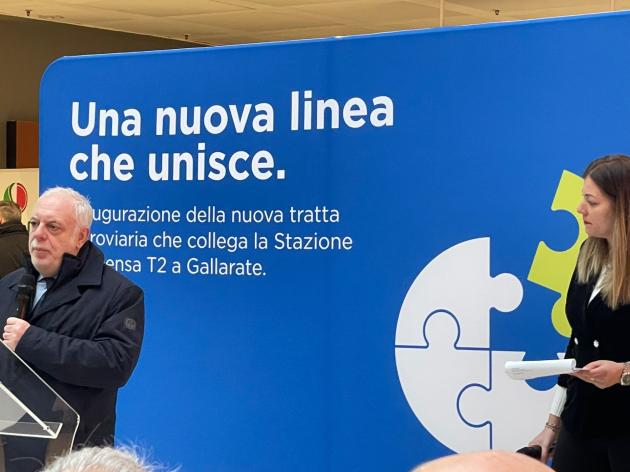 Inaugurazione Malpensa T2-Gallarate, 4,6 km di tracciato, &euro;264,5 milioni di investimento, viaggio in 8 minuti e nuova mobilit&agrave; regionale