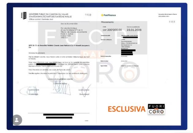Crans-Montana, svelata LA RICEVUTA del pagamento della cauzione di Jacques Moretti, versati 200mila franchi il 23 gennaio
