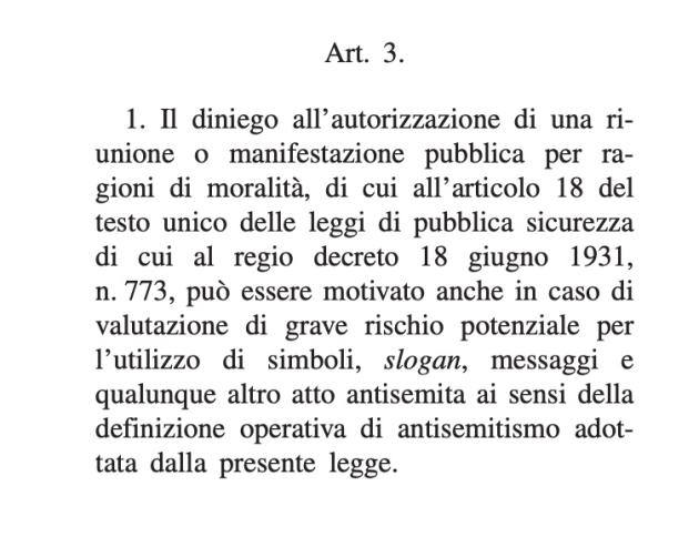 Ddl antisemitismo, il Senato adotta la proposta del leghista Romeo come testo base per la legge, sar&agrave; possibile vietare i cortei