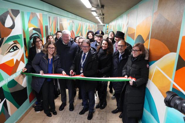 Inaugurato "Trame di Futuro", il progetto di arte pubblica per la riqualificazione della stazione Milano-Rogoredo, promosso da Saipem