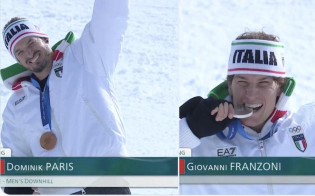 Olimpiadi Milano Cortina 2026, prime 2 medaglie per l&rsquo;Italia: argento per Franzoni e bronzo per Paris nella discesa libera a Bormio