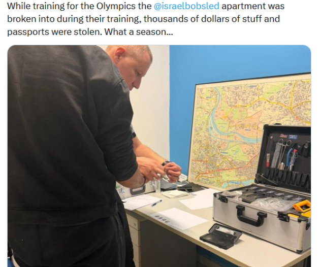 Olimpiadi Milano-Cortina, squadra israeliana di bob derubata di attrezzature tecniche, soldi e passaporti: "furto da migliaia di dollari"