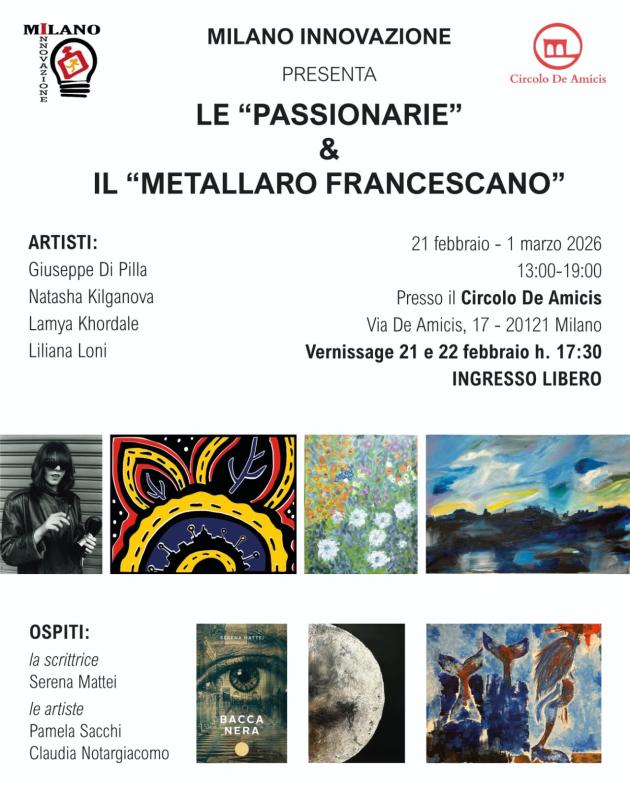 Milano Innovazione propone al Circolo De Amicis l&rsquo;evento culturale Le passionarie e il metallaro francescano 