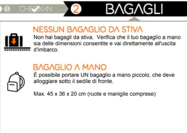 EasyJet e la "sola" del bagaglio a mano con o senza ruote
