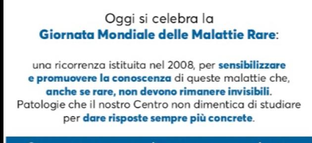 Giornata Mondiale delle Malattie Rare, il Centro Dino Ferrari per la ricerca e la diagnosi