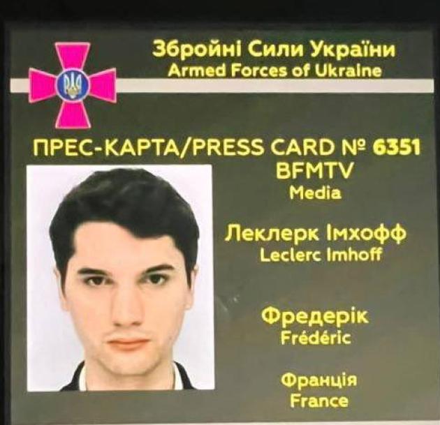 Il giornalista francese Frédéric Leclerc-Imhoff è morto in Ucraina: "Colpito al collo da schegge di granate russe"