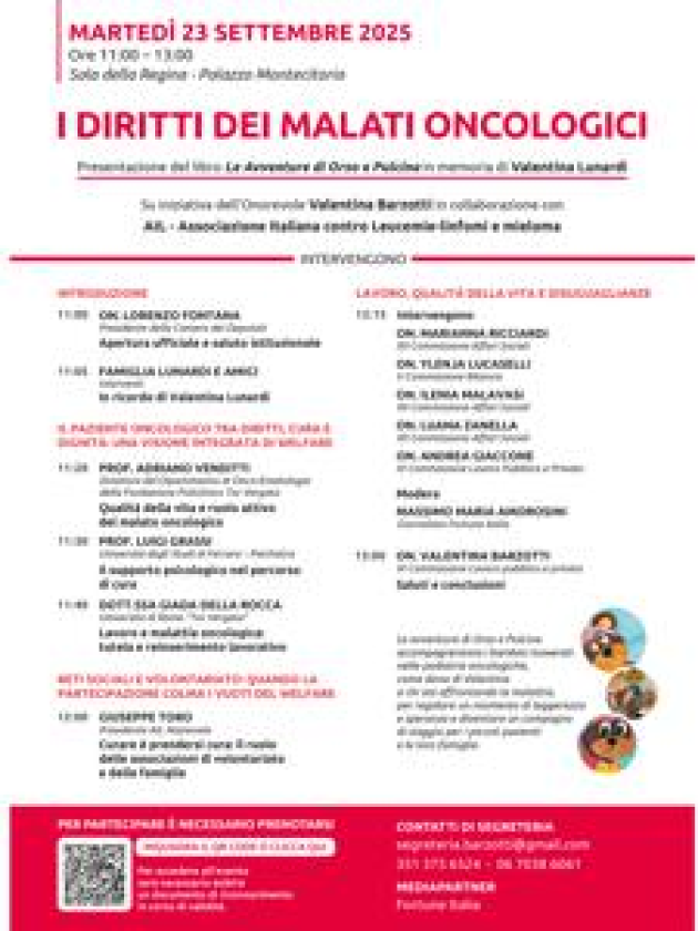 'Le avventure di Orso e Pulcina', un libro per i diritti dei malati oncologici