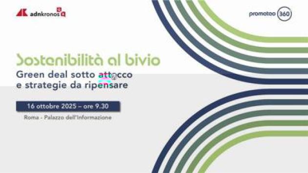 'Sostenibilità al bivio', il 16 ottobre l'evento Adnkronos Q&A
