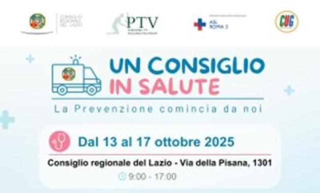 Nel Lazio torna un 'Consiglio in Salute', programma gratuito di prevenzione