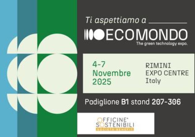 Officine Sostenibili ad Ecomondo, tra novità tecniche ed eventi