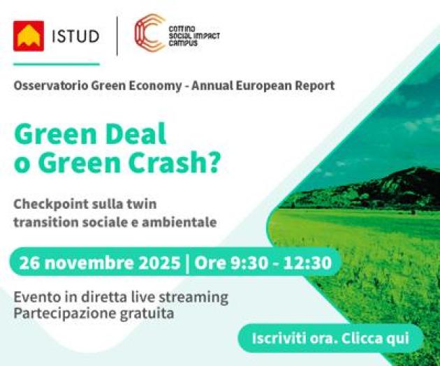 Green Deal o Green Crash, workshop su transizione sociale e ambientale