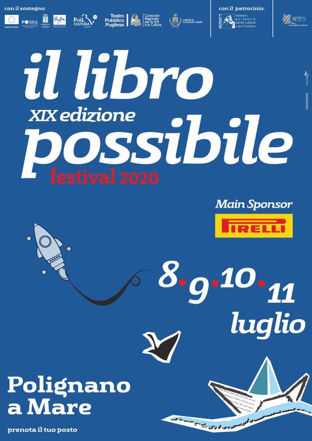 'Il libro possibile 2020', XIX edizione a Polignano a Mare: il tema è 'viaggiatori del tempo e dello spazio'