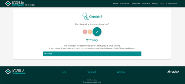 online CheckMe, strumento free realizzato da Almaviva