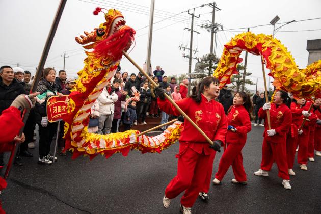 Cina: Hunan, celebrazioni per Festa di primavera a Yiyang (2)