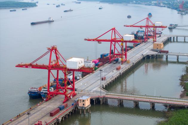 Cina: vivace porto su fiume Yangtze evidenzia robusta economia (2)