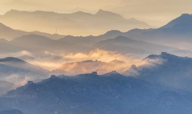 Cina: foto aerea della Grande Muraglia nello Hebei (1)